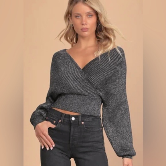 Anthropologie Tops - Grey Anthropology long sleeve crisscross style top